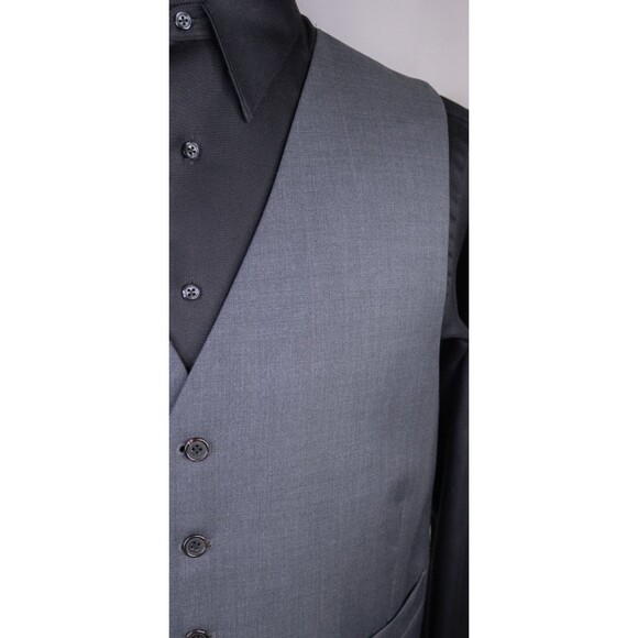 Ralph Lauren 2-Pcs Blazer / Vest Set Jacket Coat Solid Gray Sz 48R Two Button - Picture 4 of 16